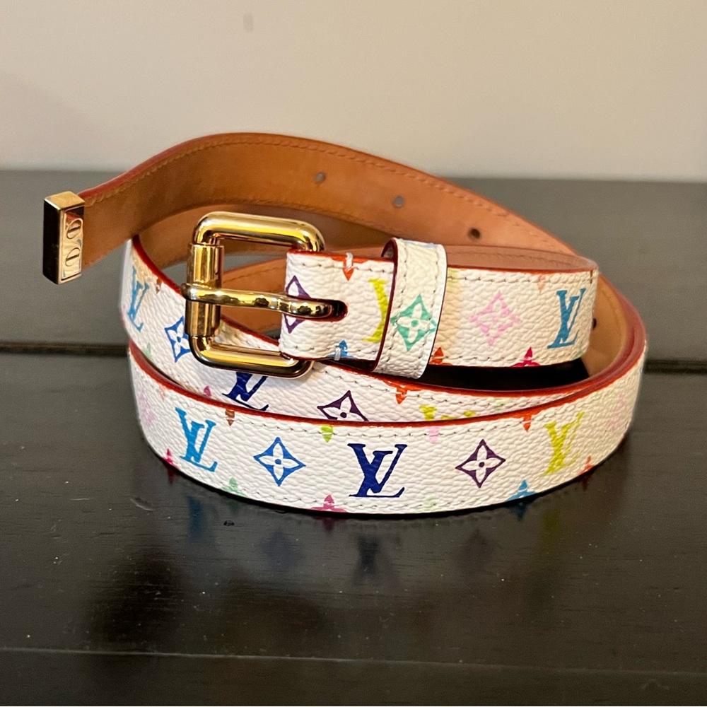 Coveted Multi-Color Monogram Louis Vuitton Belt. From original 2003 collection